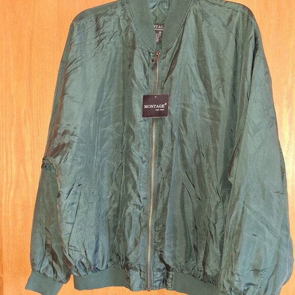 Montage Jackets & Blazers - Silk Baseball Jacket - Vintage